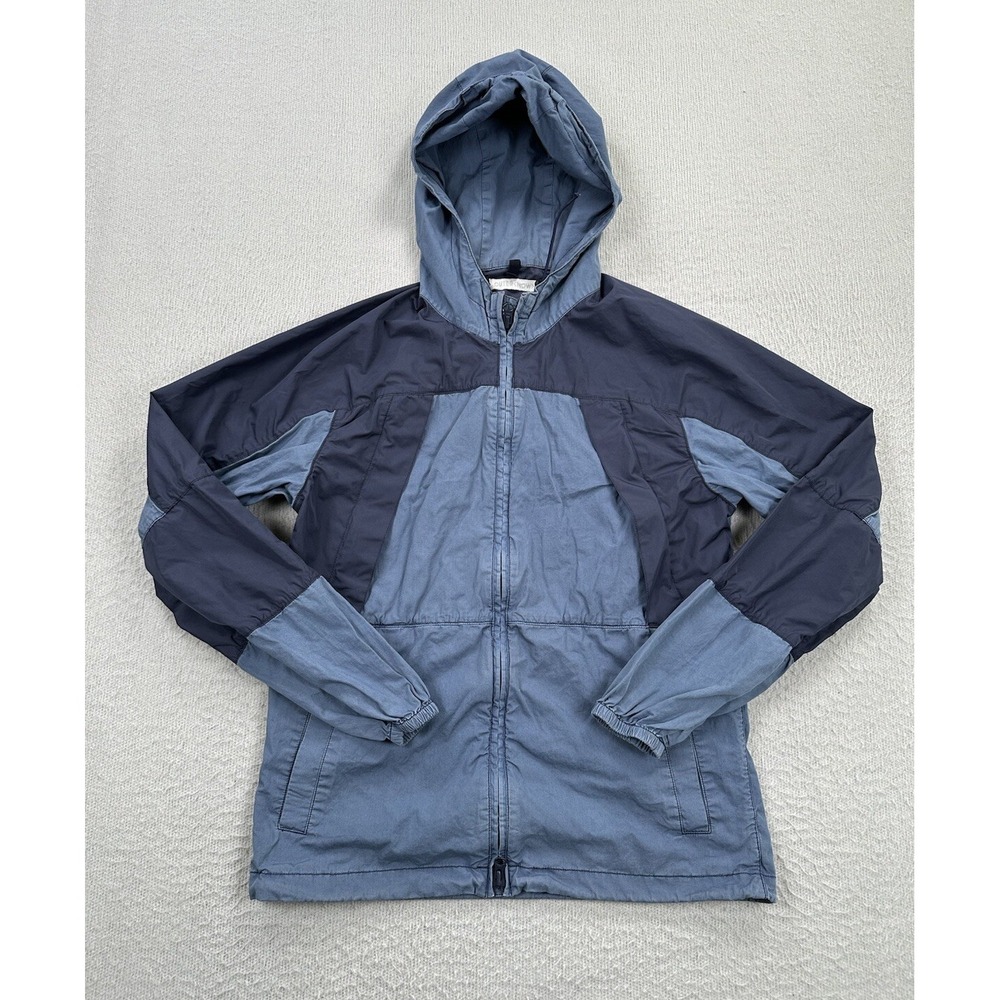 Outerknown Jacket Mens Small Blue Full Zip Hooded Windbreaker Hiking Outdoor